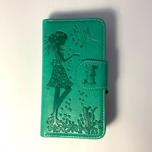 Samsung Teal Fairy Wallet Phone Case